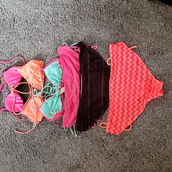3x STUNNING OP CROCHET CHEVRON NEON STRING BIKINIS - Picture 7 of 14